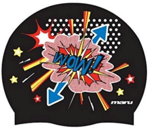Maru Schwimmkappe Wow Printed Silicone Hat A4682